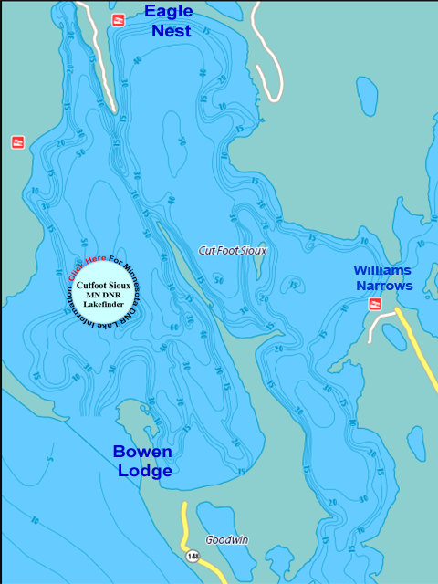 Cutfoot Sioux Background Map